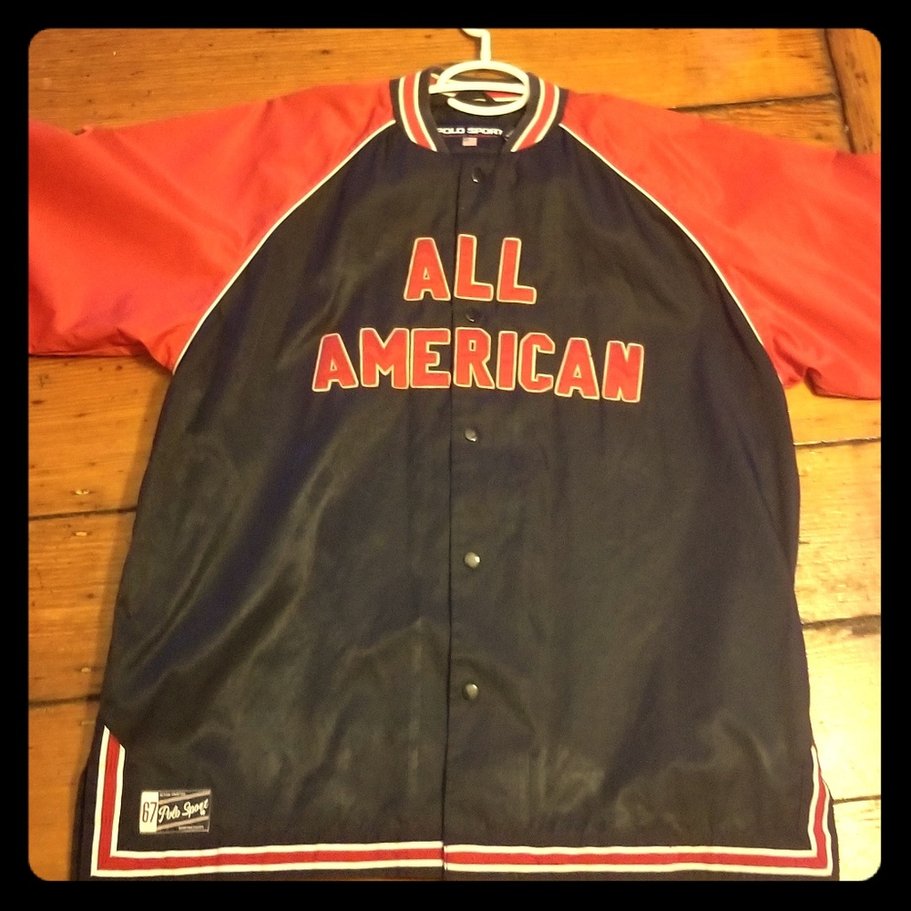XL Polo Sport Baseball Warm Up Jacket Short sleeve